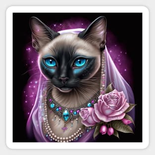 High Class Siamese Diva Sticker